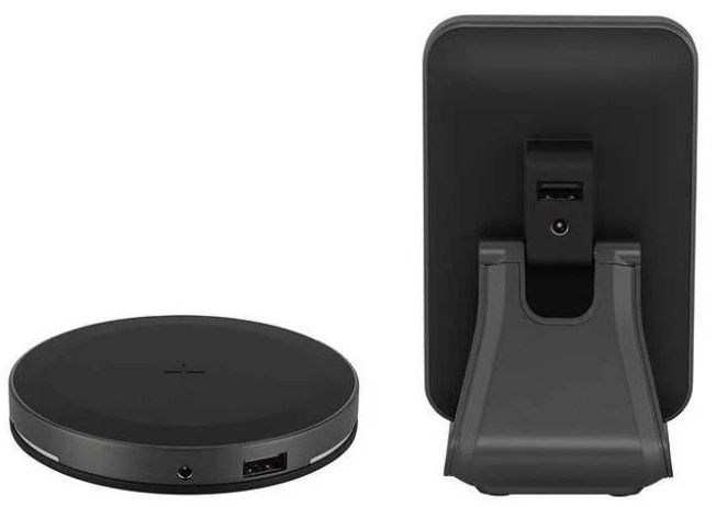 Ubio Labs 15W Wireless Charging Stand and Pad Bundle - Black