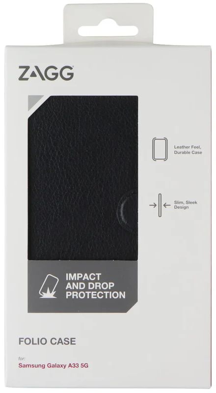Zagg Folio Phone Case for Samsung Galaxy A33 5G - Black