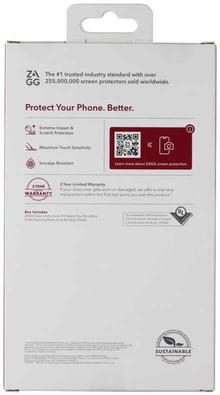 Zagg Glass Screen Protector for Samsung Galaxy A73 - Clear