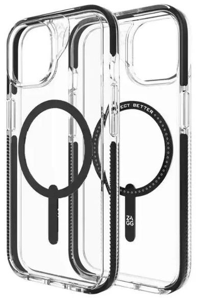 Zagg Piccadilly Snap Phone Case for iPhone 15 Pro Max - Black/Clear
