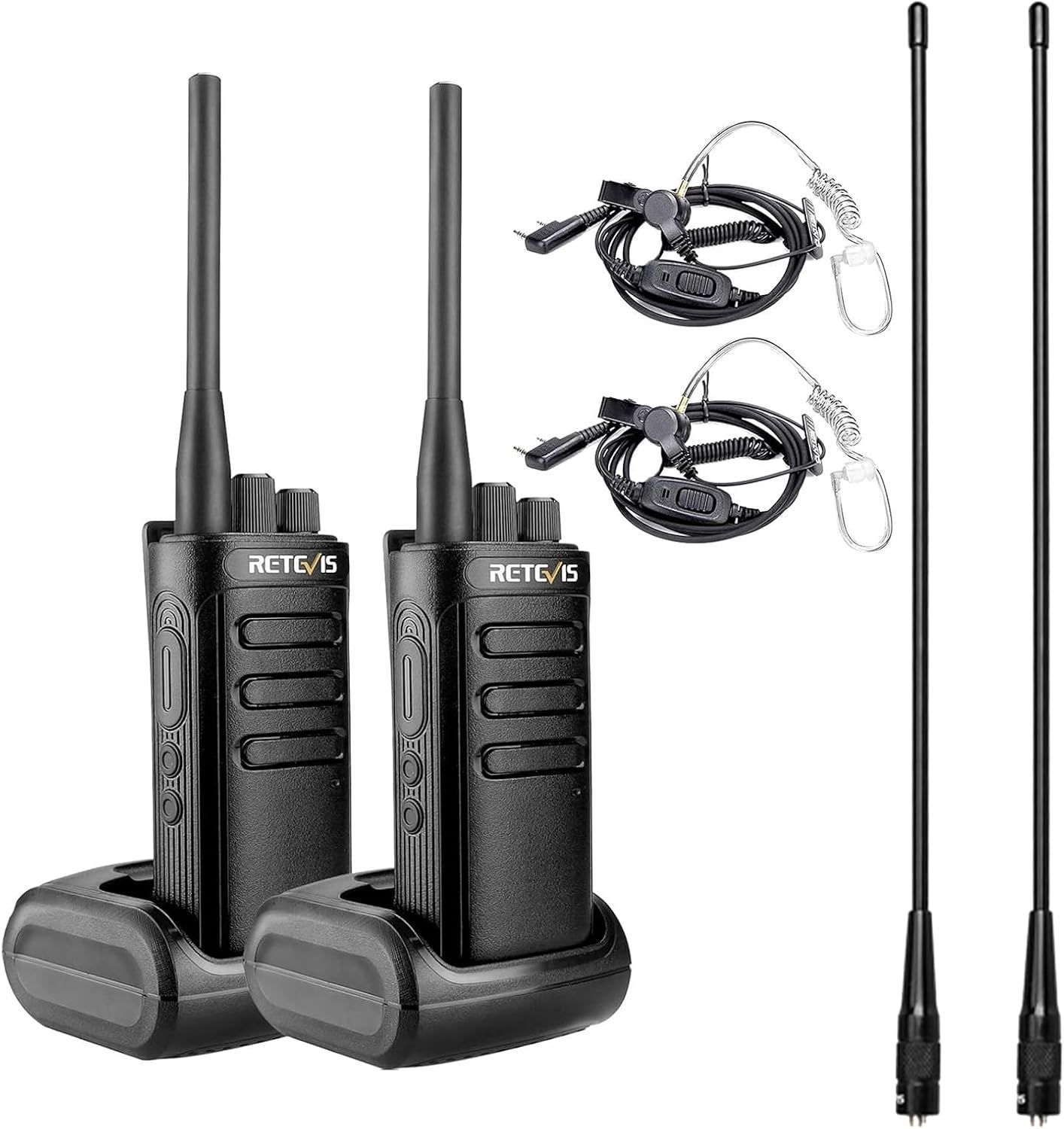 Retevis RB85 Walkie Talkies (2Pack) Bundle with Mic (2Pack)