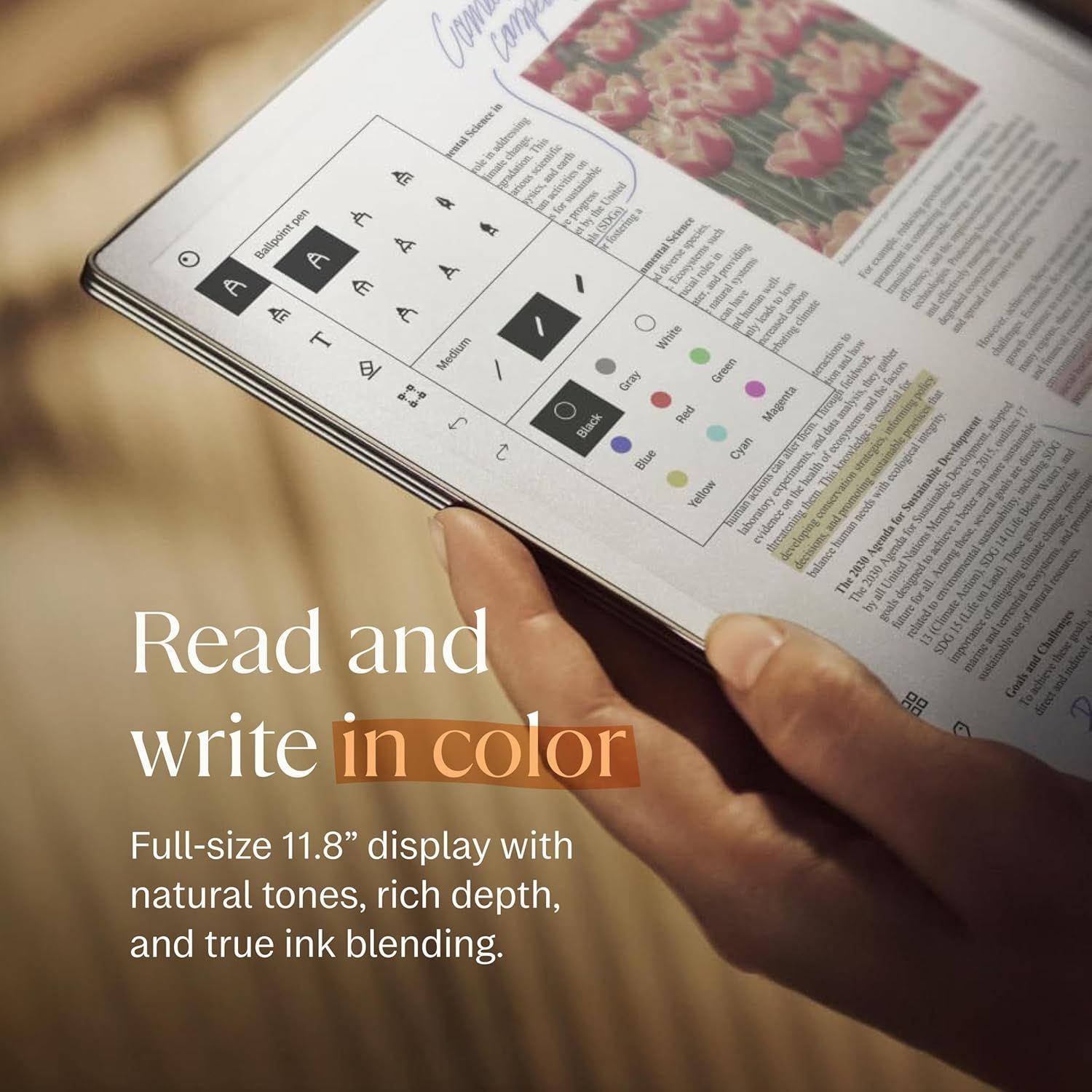 reMarkable Paper Pro 11.8" Tablet Bundle with Marker Plus and Mosaic Weave Book Folio - Image 16