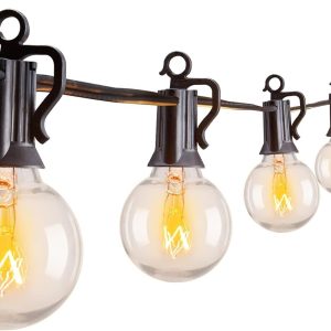 Brightown Outdoor String Light 50Ft G40 Globe Patio Lights with 52 Edison Glass Bulbs