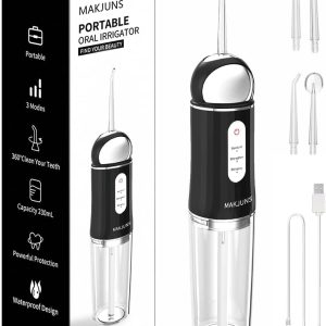 Makjuns Water Dental Flosser 3 Modes 4 Jets Rechargeable