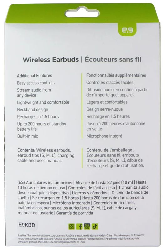 PureGear PureBoom Sport Wireless Earbuds with Built-in Mic - Image 3