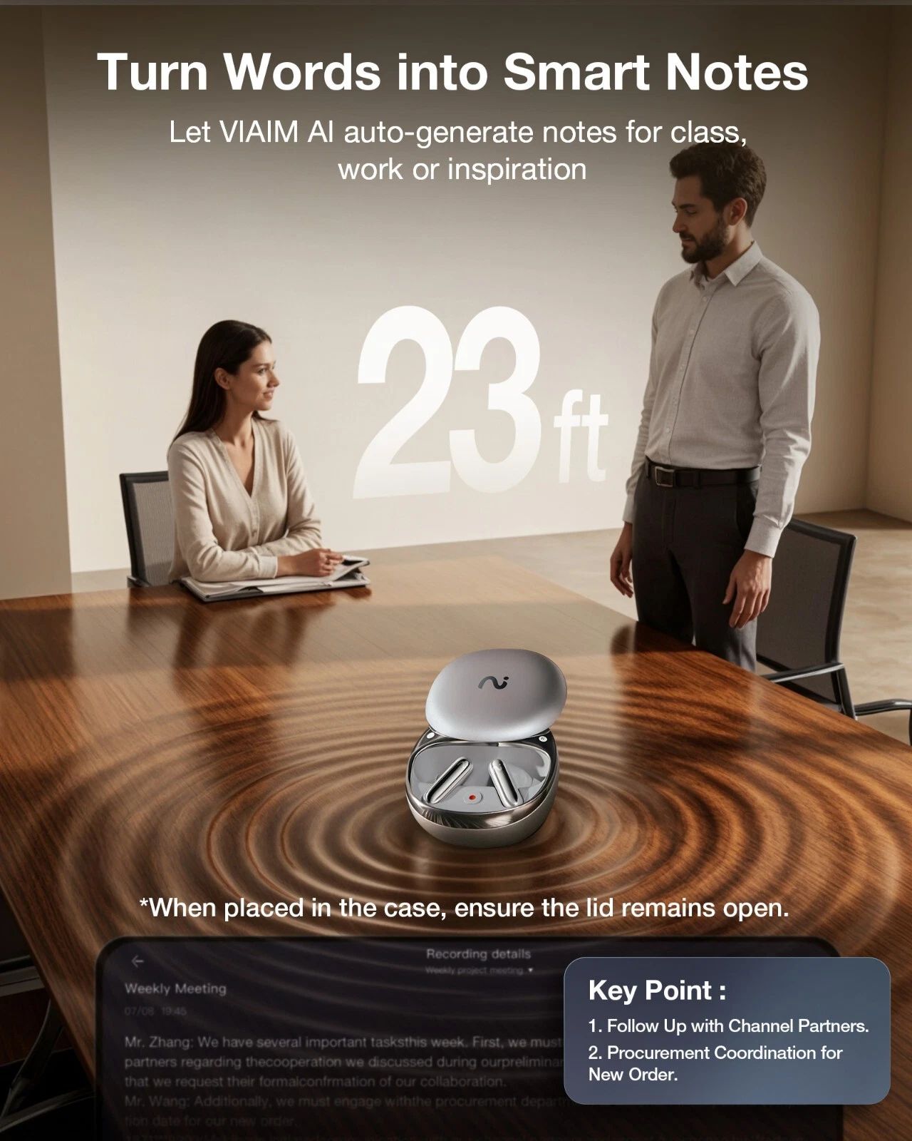 viaim RecDot AI Note Taking Recorder Wireless Earbuds - Image 10