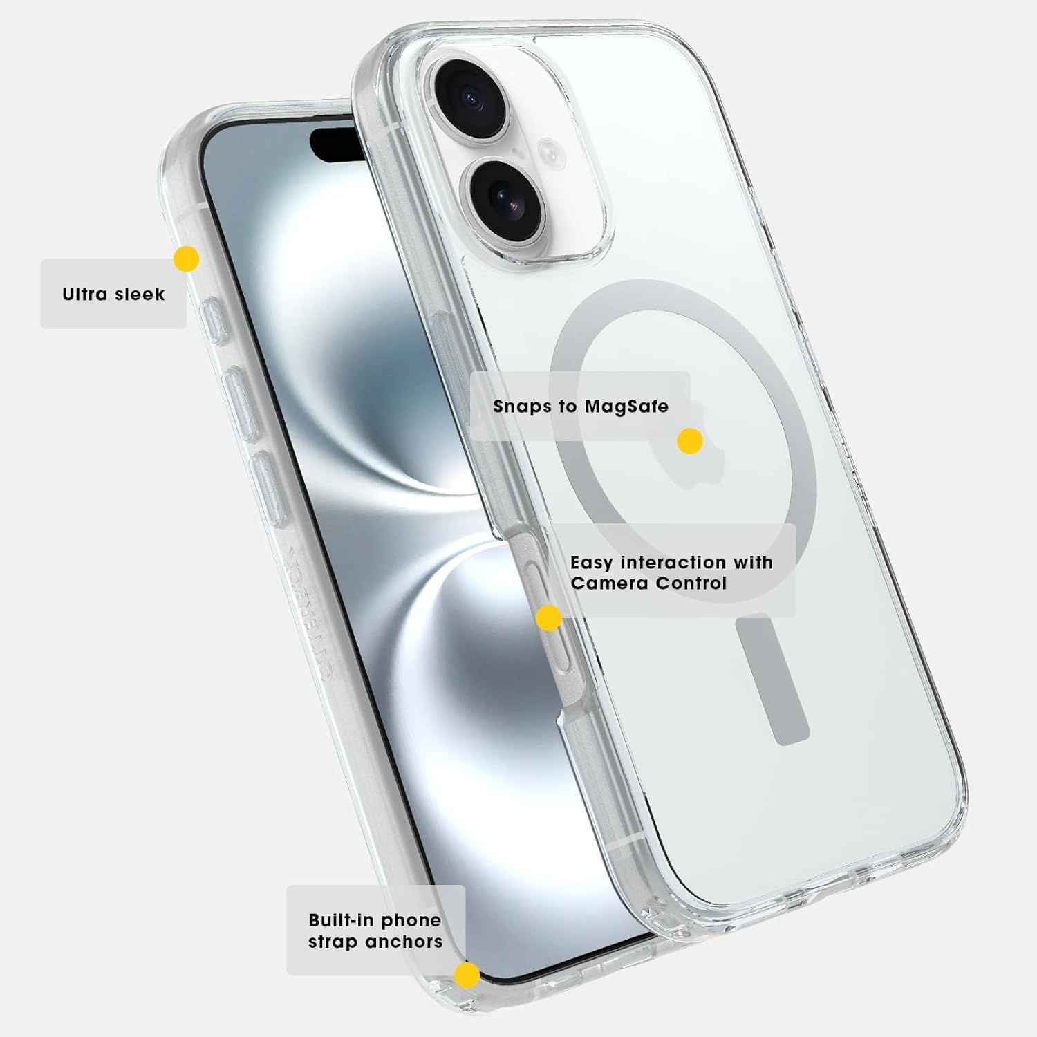 OtterBox Symmetry Series Clear Phone Case with MagSafe for iPhone 16 Plus - Image 30