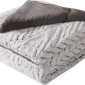 Christian Siriano Luxury Reversible Faux Fur Throw 60" x 70"