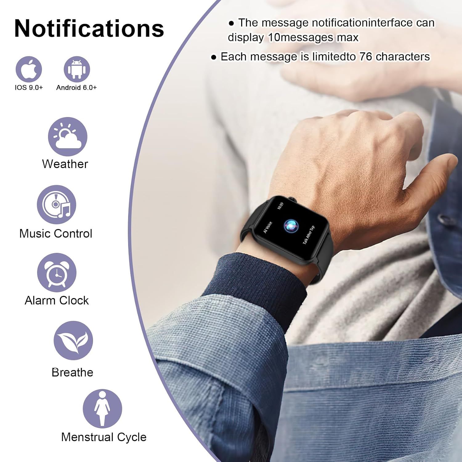IOWODO R30 Pro Smart Watch 1.85'' HD Screen with Make and Answer Calls - Image 18