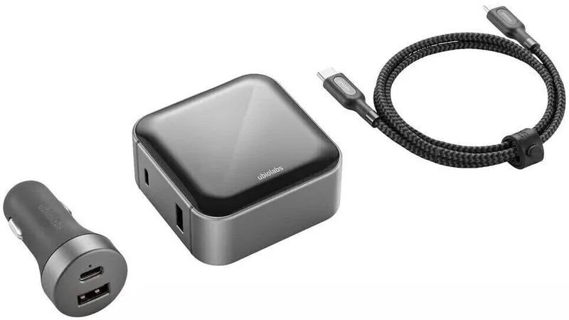 Ubio Labs Charge Wall Charger and Car Charger Bundle with USB-C to USB-C Cable
