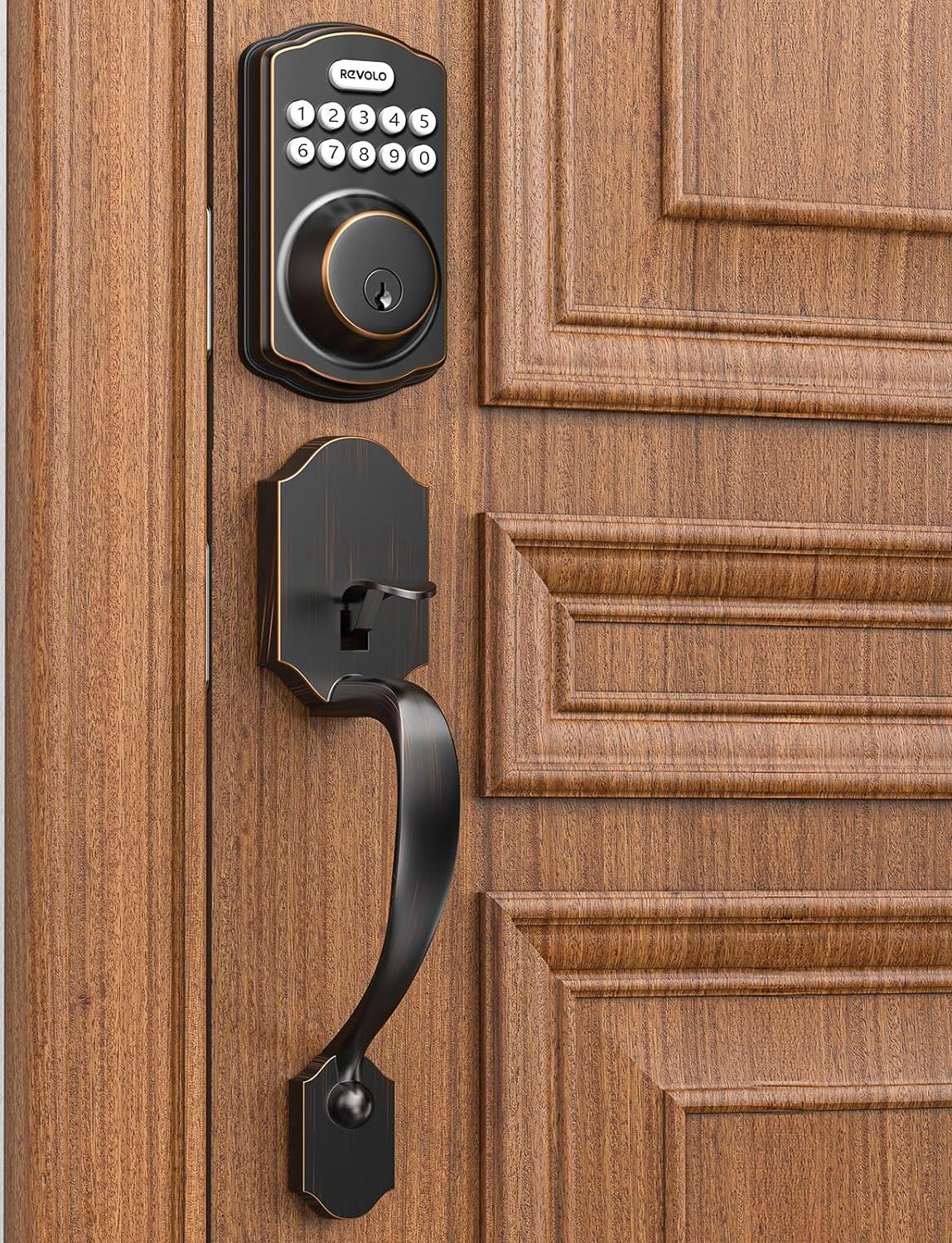 Revolo RE001 Electronic Keypad Deadbolt | Keyless Entry Door Lock | Keyed Entry | Auto Smart Lock with Handle - Image 2