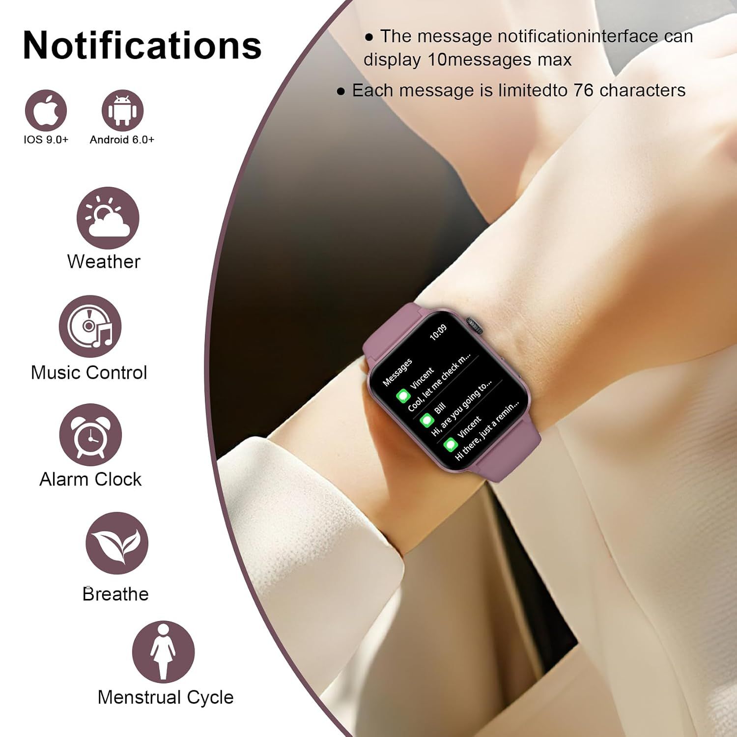 IOWODO R30 Pro Smart Watch 1.85'' HD Screen with Make and Answer Calls - Image 6