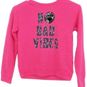 Member's Mark Girls Sweater No Bad Vibes 14/16
