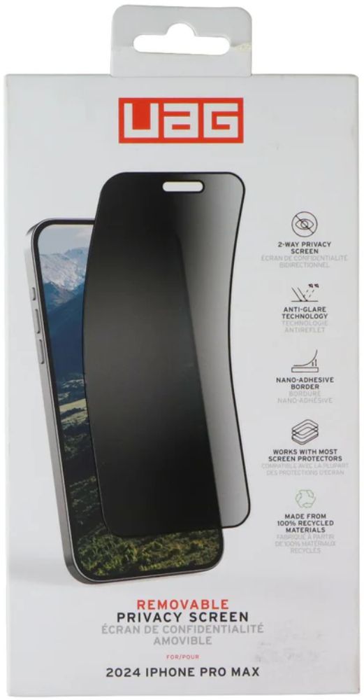 Urban Armor Gear Removable Privacy Screen Protector for Apple iPhone 16 Pro Max - Image 7