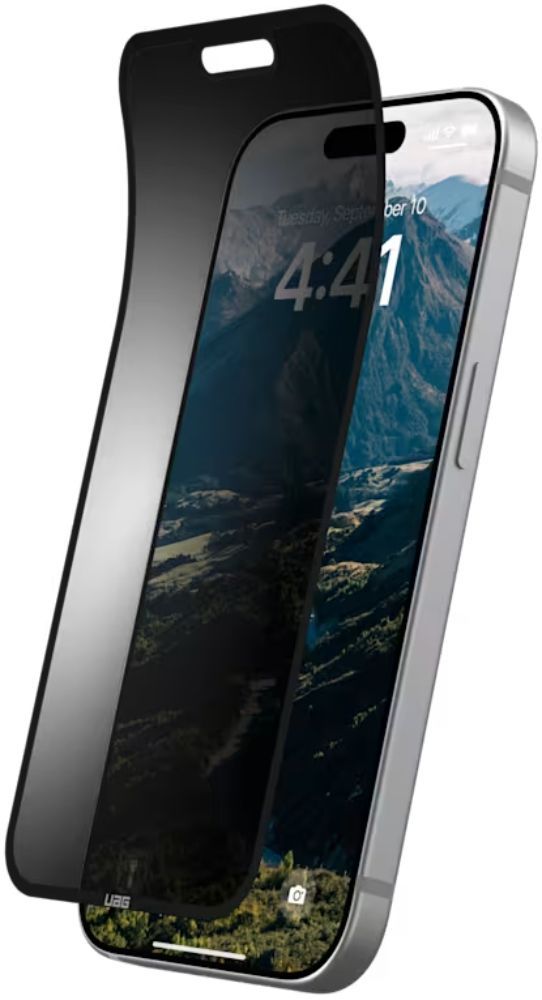 Urban Armor Gear Removable Privacy Screen Protector for Apple iPhone 16/15 - Image 4