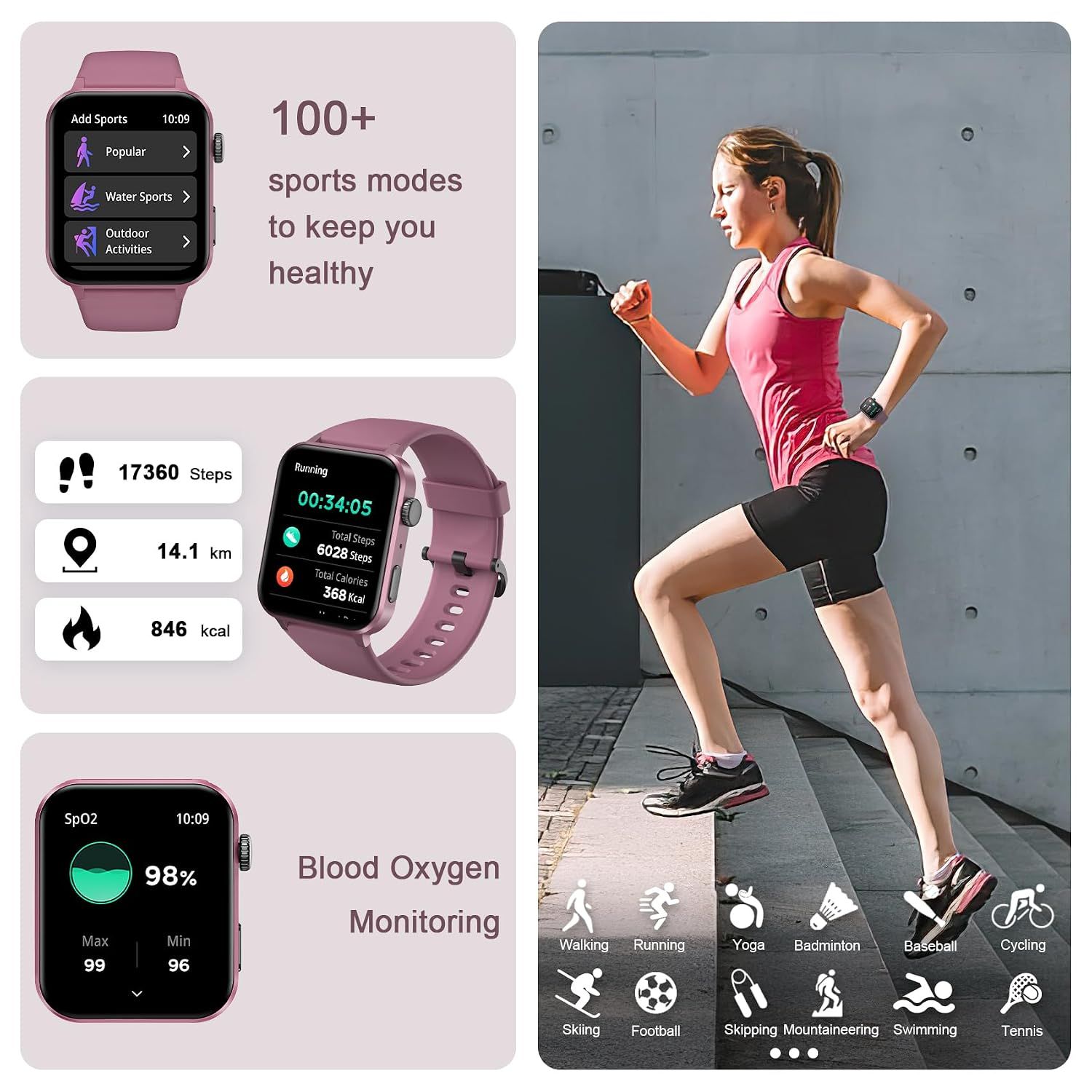 IOWODO R30 Pro Smart Watch 1.85'' HD Screen with Make and Answer Calls - Image 10