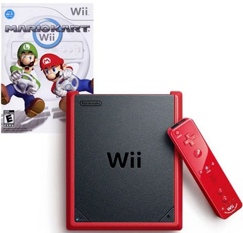 Nintendo Wii Mini Gaming Console with Mario Kart Wii Game
