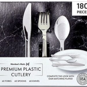 Member's Mark Premium Silver-Look Cutlery Combo 180 ct.