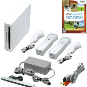 Nintendo Wii Console with Two Voomwa Remotes and Wii Sports