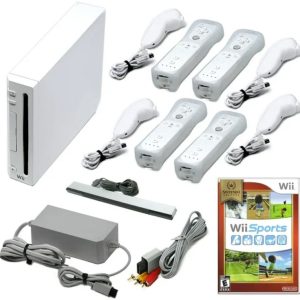 Nintendo Wii Console with Four Voomwa Remotes and Wii Sports