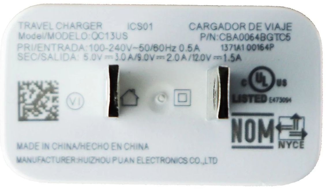 TCL 5V/3A Adaptive Output Single USB Port Travel Charger Wall Adapter - Image 2