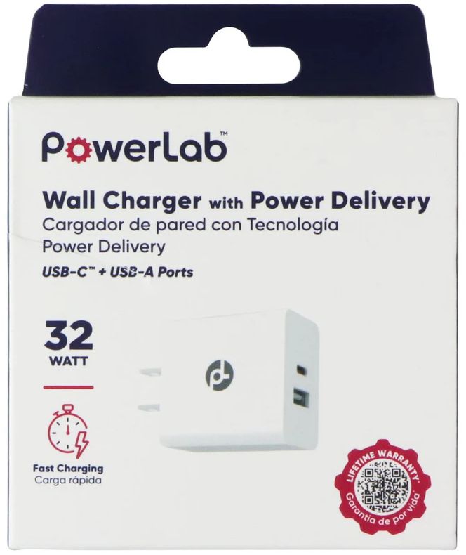 PowerLab 32W USB-C / USB-A Wall Charger with Power Delivery - Image 2