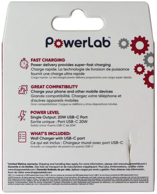 PowerLab 20W USB-C Wall Charger with Power Delivery - Image 3